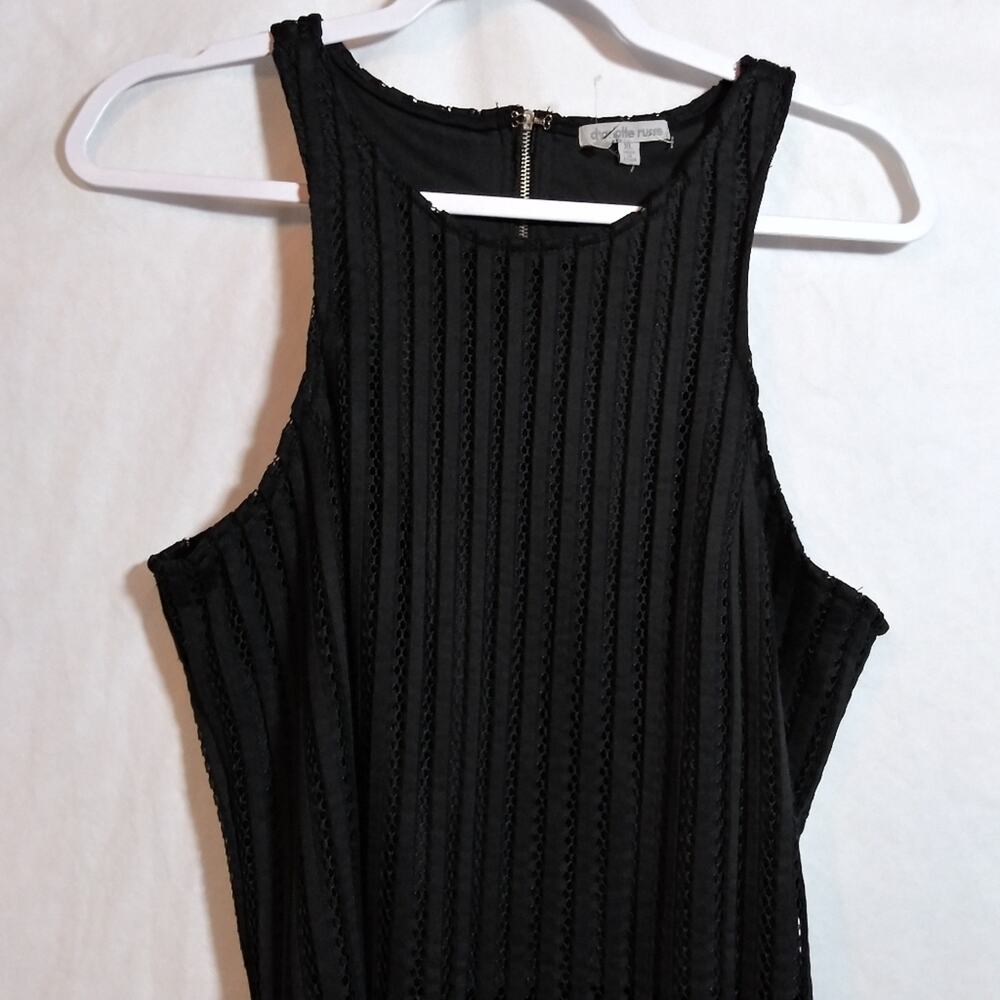 Charlotte Russe Black Fringe Sleeveless Western Festival Juniors Top Size XL - Picture 2 of 7